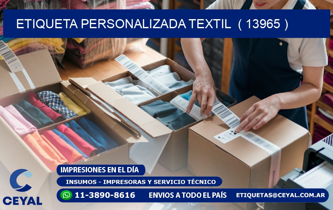 ETIQUETA PERSONALIZADA TEXTIL  ( 13965 )