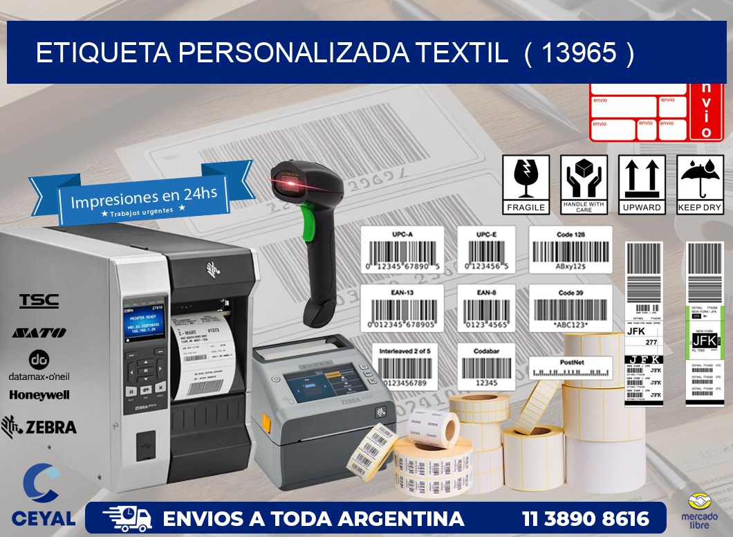 ETIQUETA PERSONALIZADA TEXTIL  ( 13965 )