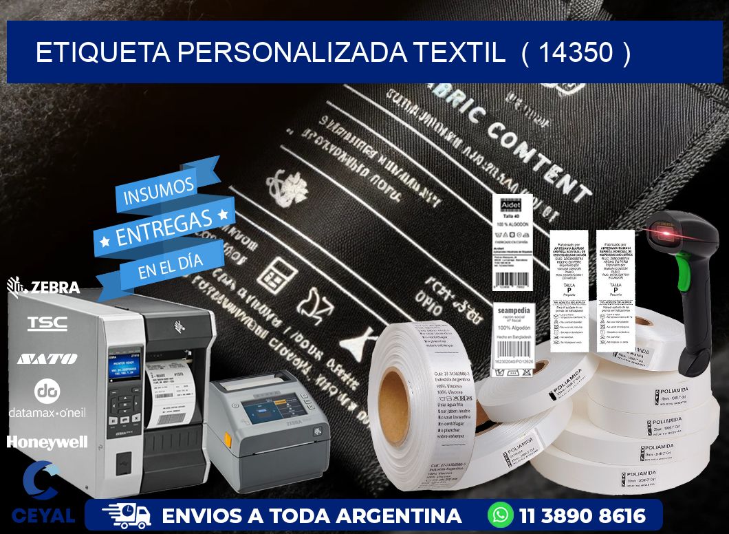 ETIQUETA PERSONALIZADA TEXTIL  ( 14350 )