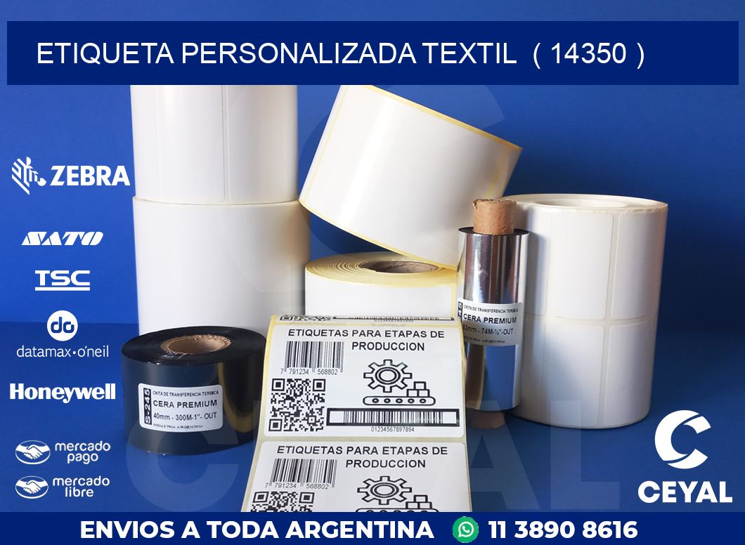 ETIQUETA PERSONALIZADA TEXTIL  ( 14350 )