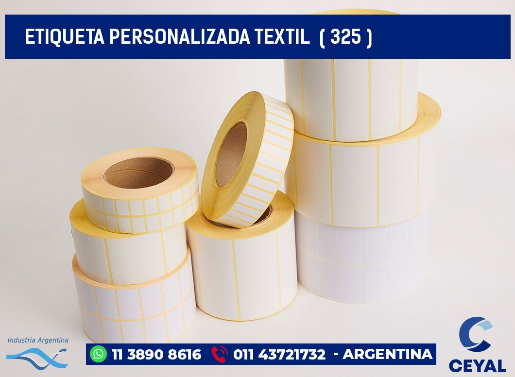 ETIQUETA PERSONALIZADA TEXTIL  ( 325 )