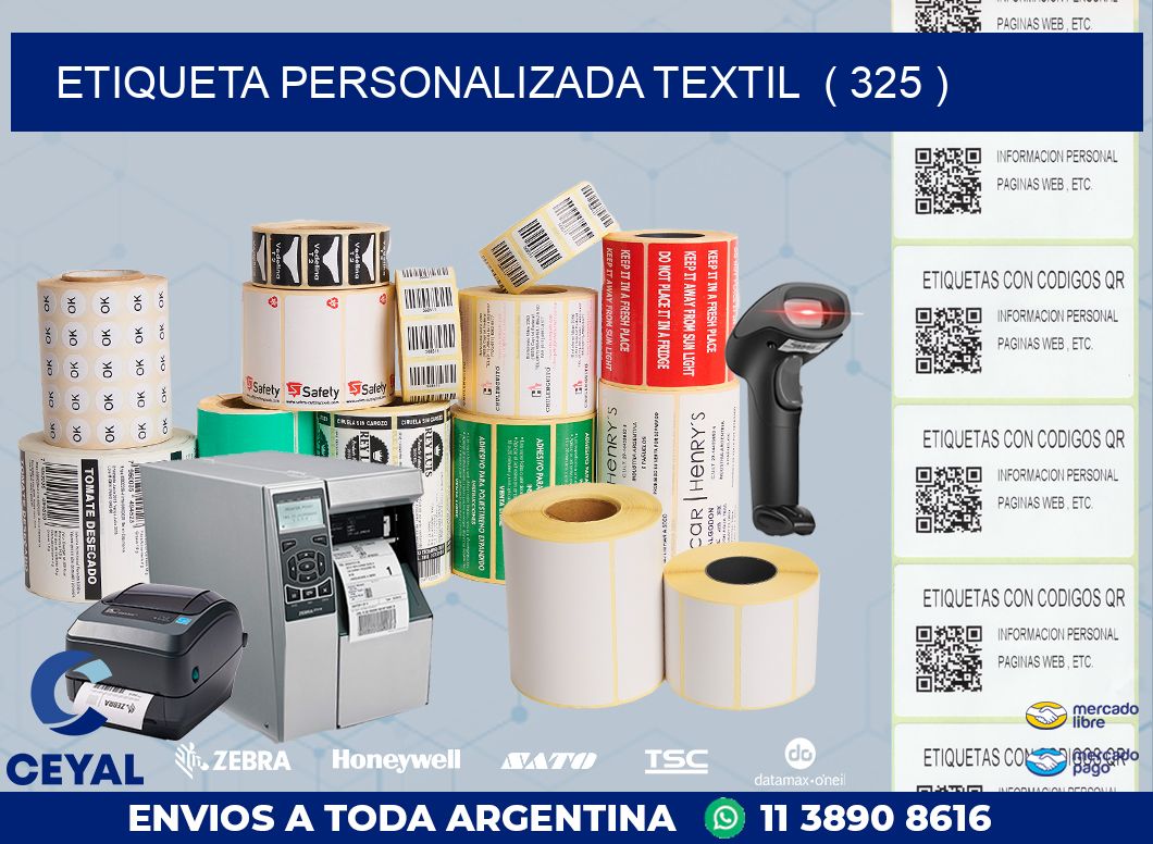 ETIQUETA PERSONALIZADA TEXTIL  ( 325 )