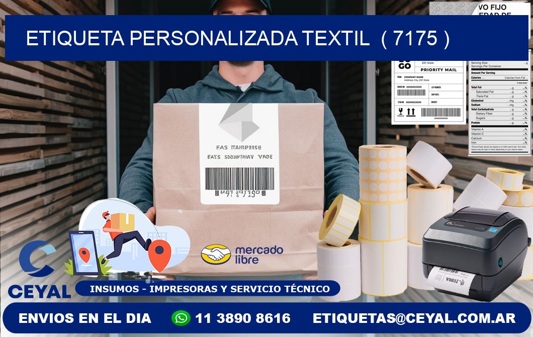 ETIQUETA PERSONALIZADA TEXTIL  ( 7175 )