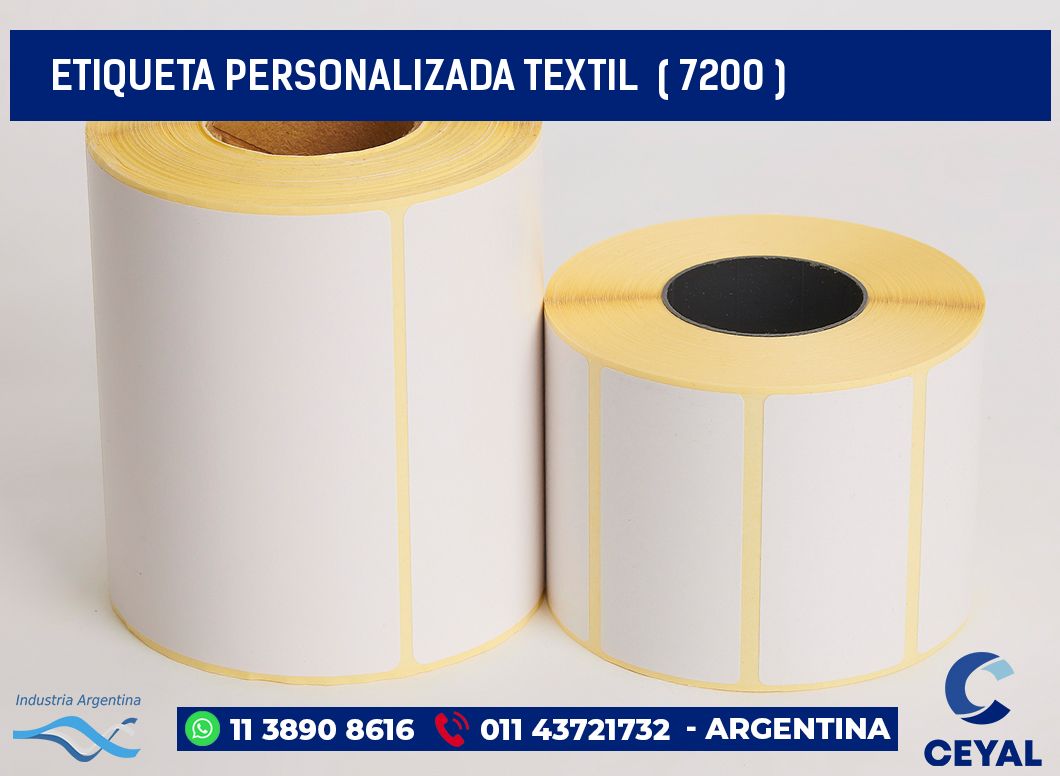 ETIQUETA PERSONALIZADA TEXTIL  ( 7200 )