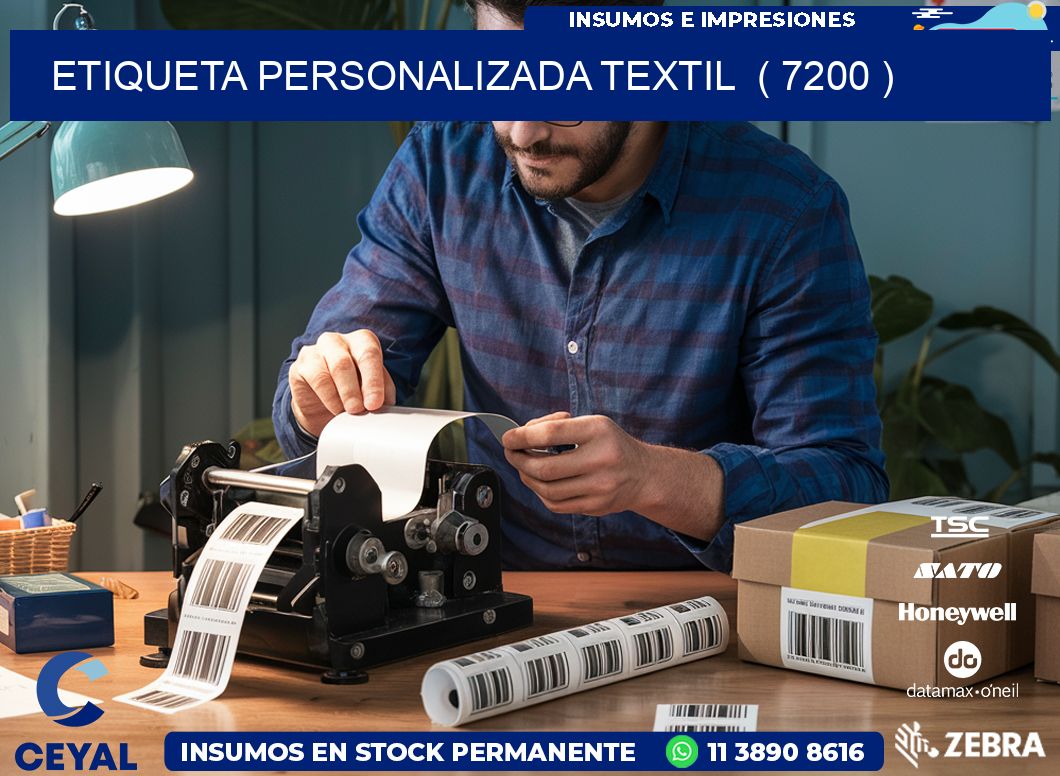 ETIQUETA PERSONALIZADA TEXTIL  ( 7200 )