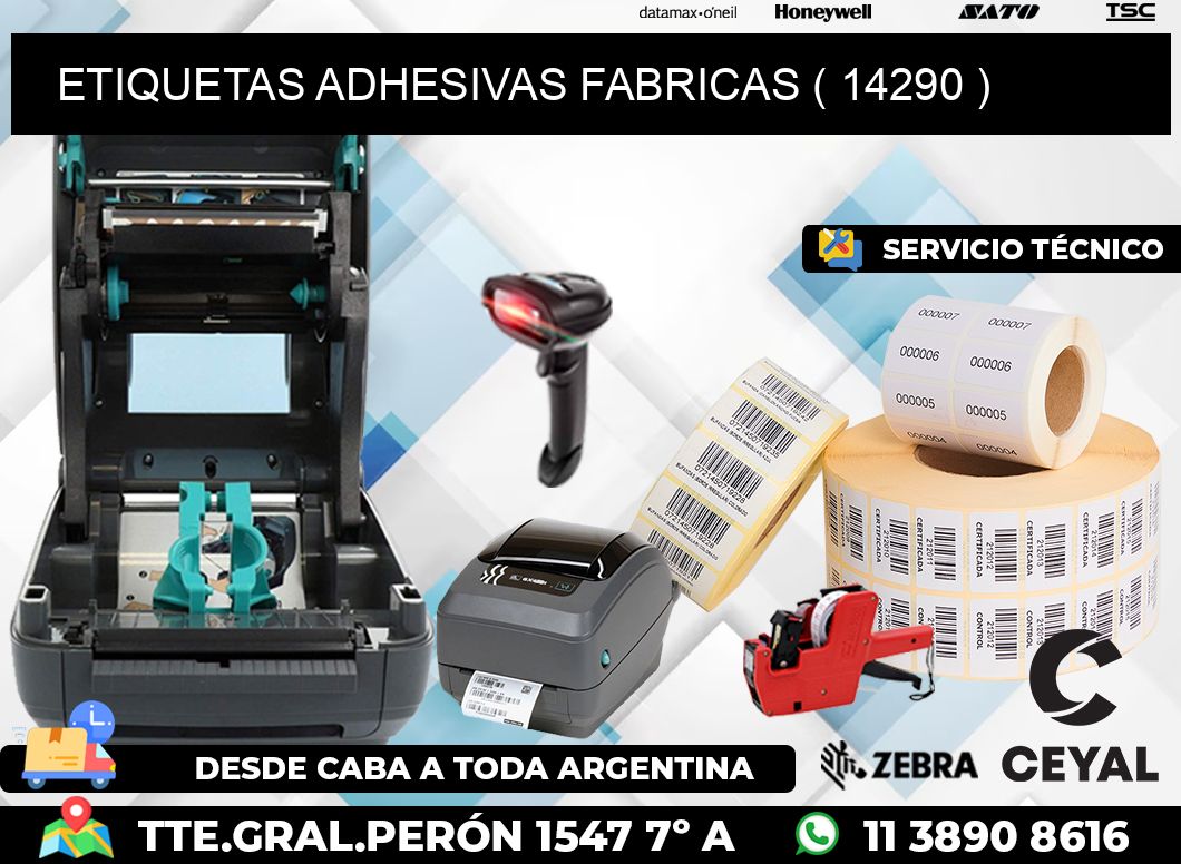 ETIQUETAS ADHESIVAS FABRICAS ( 14290 )