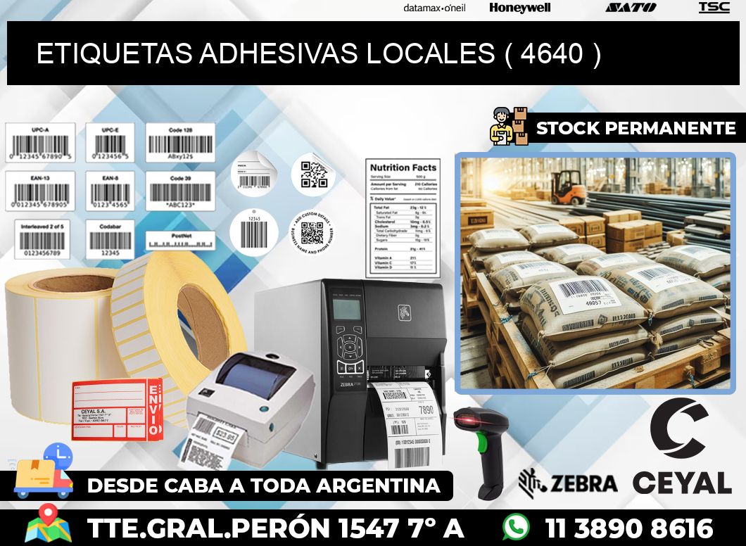 ETIQUETAS ADHESIVAS LOCALES ( 4640 )