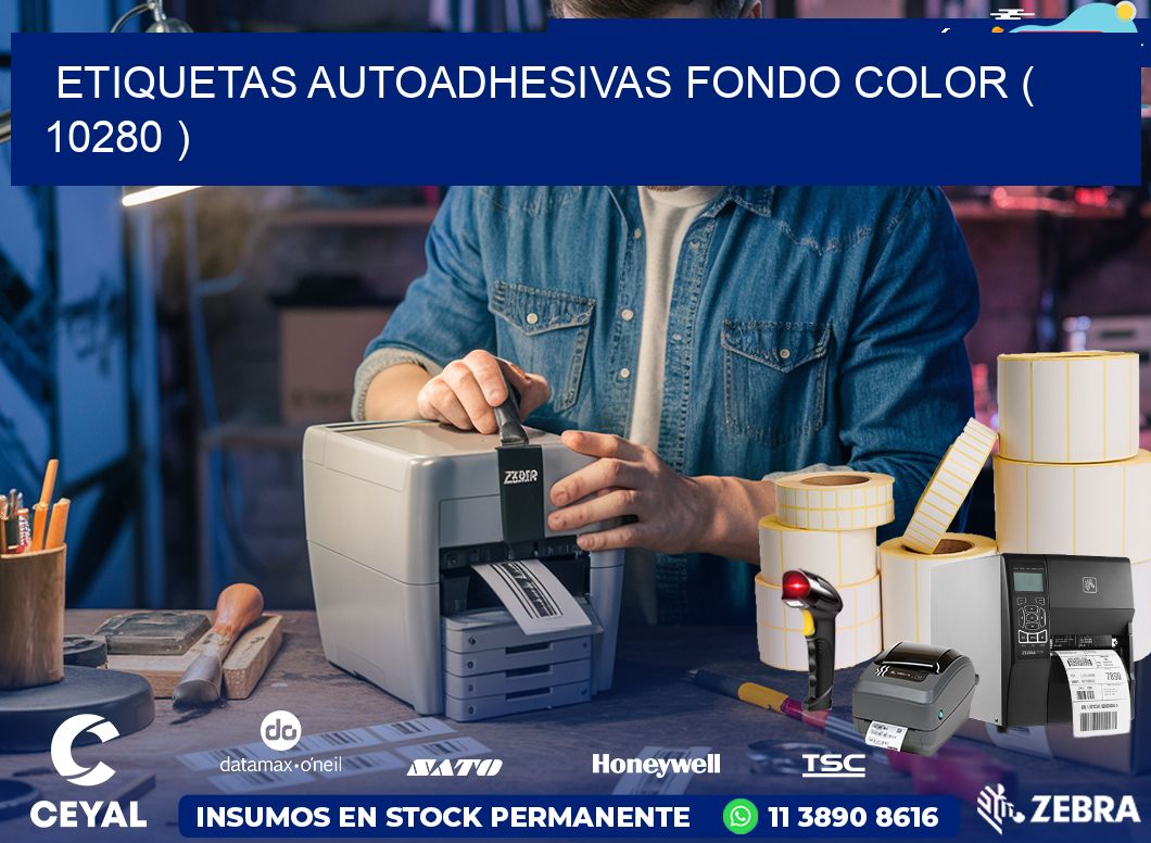 ETIQUETAS AUTOADHESIVAS FONDO COLOR ( 10280 )