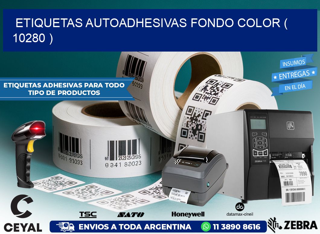 ETIQUETAS AUTOADHESIVAS FONDO COLOR ( 10280 )