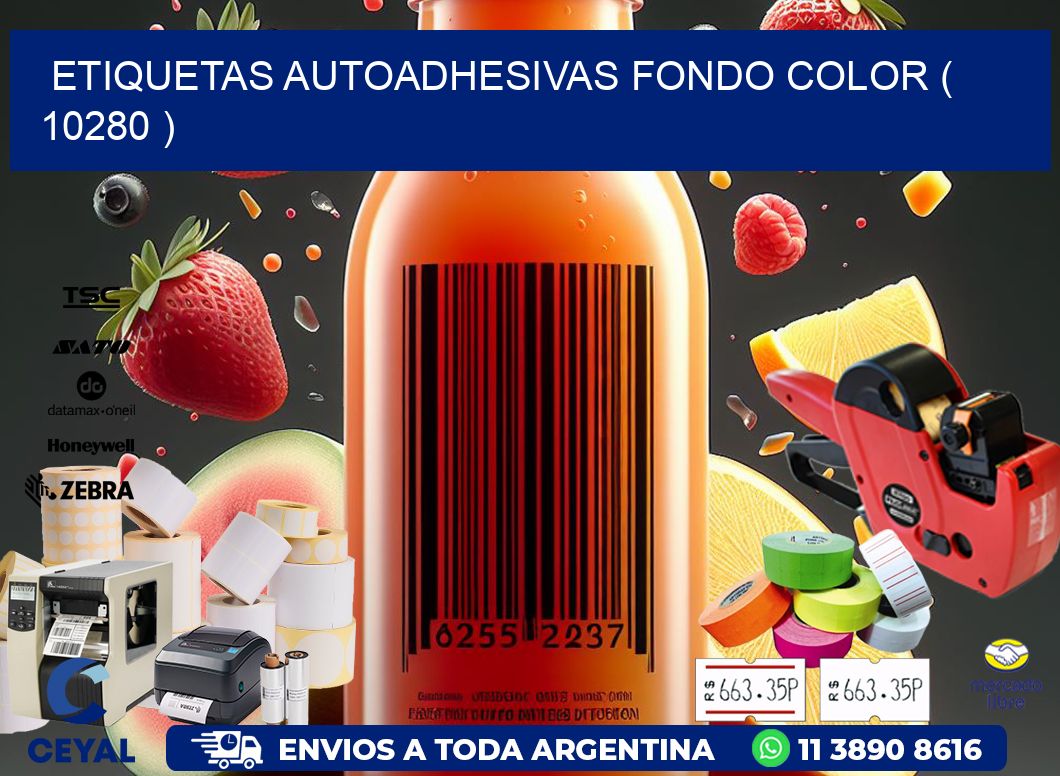 ETIQUETAS AUTOADHESIVAS FONDO COLOR ( 10280 )