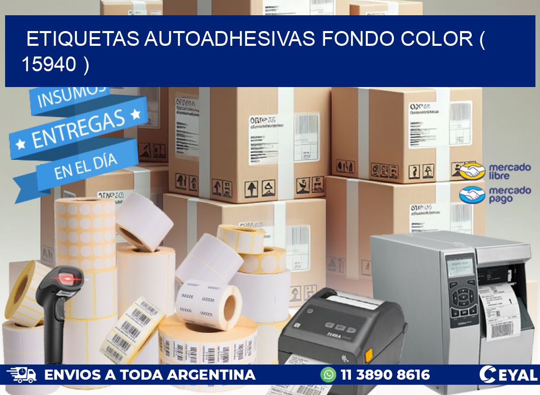 ETIQUETAS AUTOADHESIVAS FONDO COLOR ( 15940 )