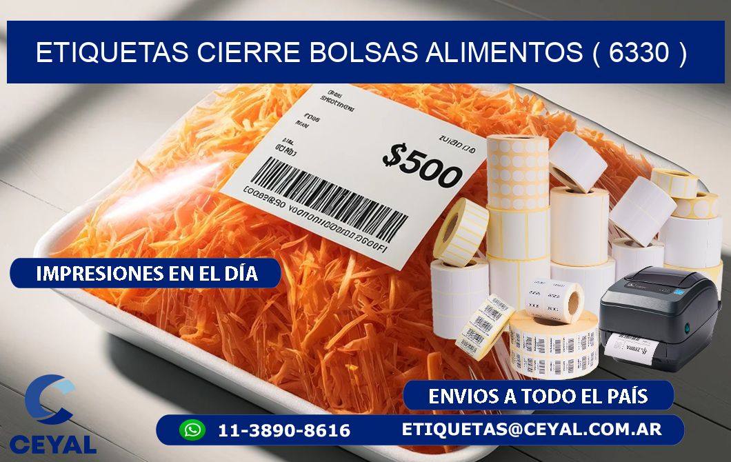 ETIQUETAS CIERRE BOLSAS ALIMENTOS ( 6330 )