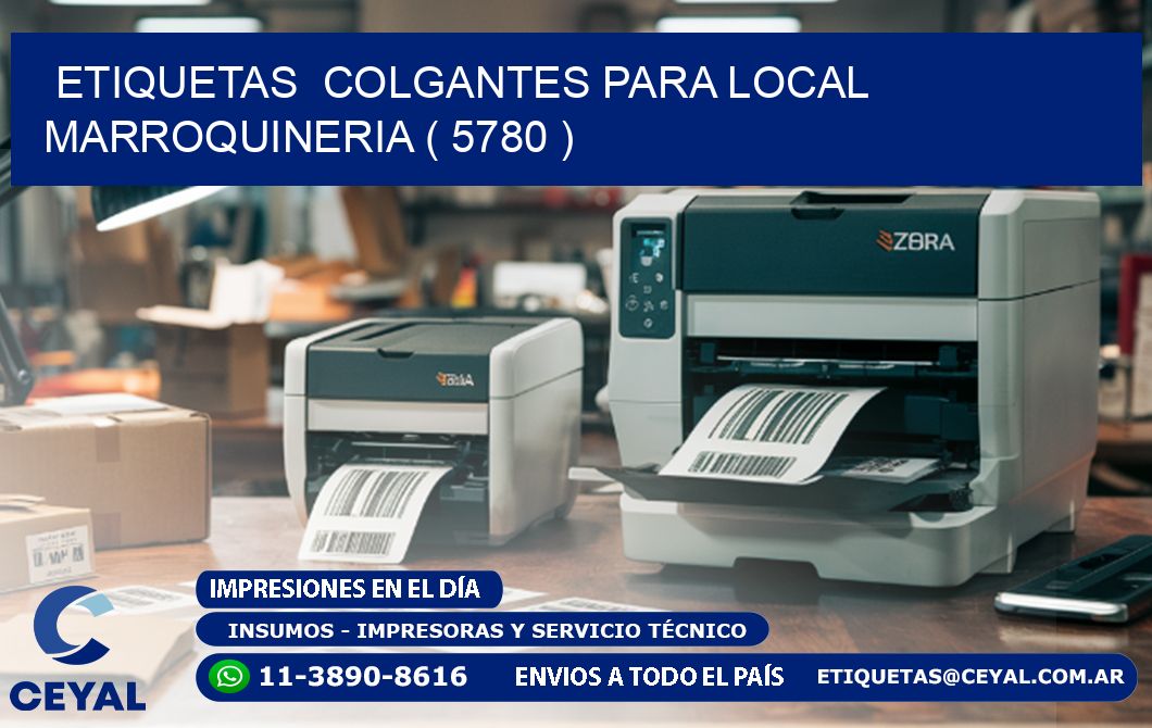ETIQUETAS  COLGANTES PARA LOCAL MARROQUINERIA ( 5780 )