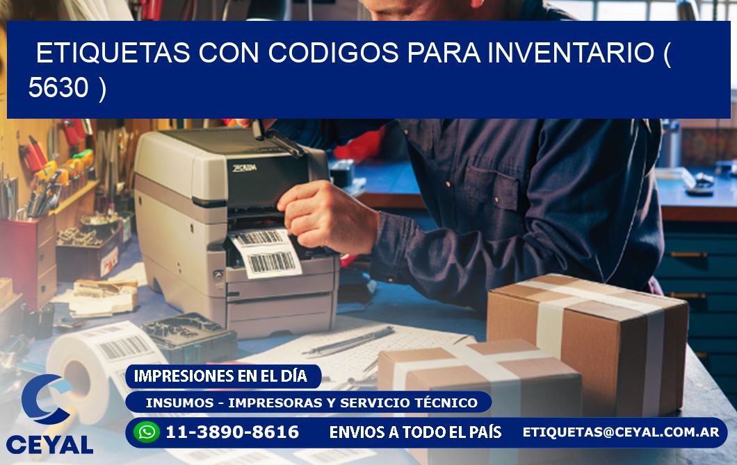 ETIQUETAS CON CODIGOS PARA INVENTARIO ( 5630 )