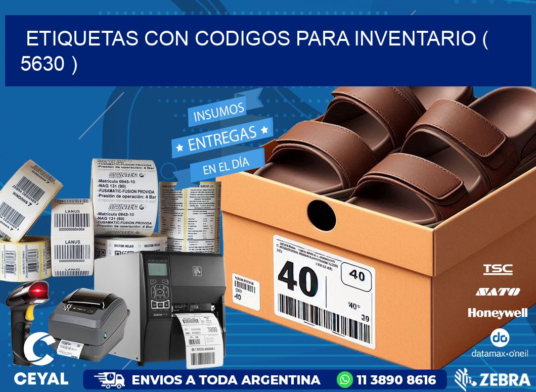 ETIQUETAS CON CODIGOS PARA INVENTARIO ( 5630 )