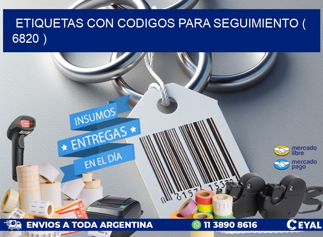ETIQUETAS CON CODIGOS PARA SEGUIMIENTO ( 6820 )