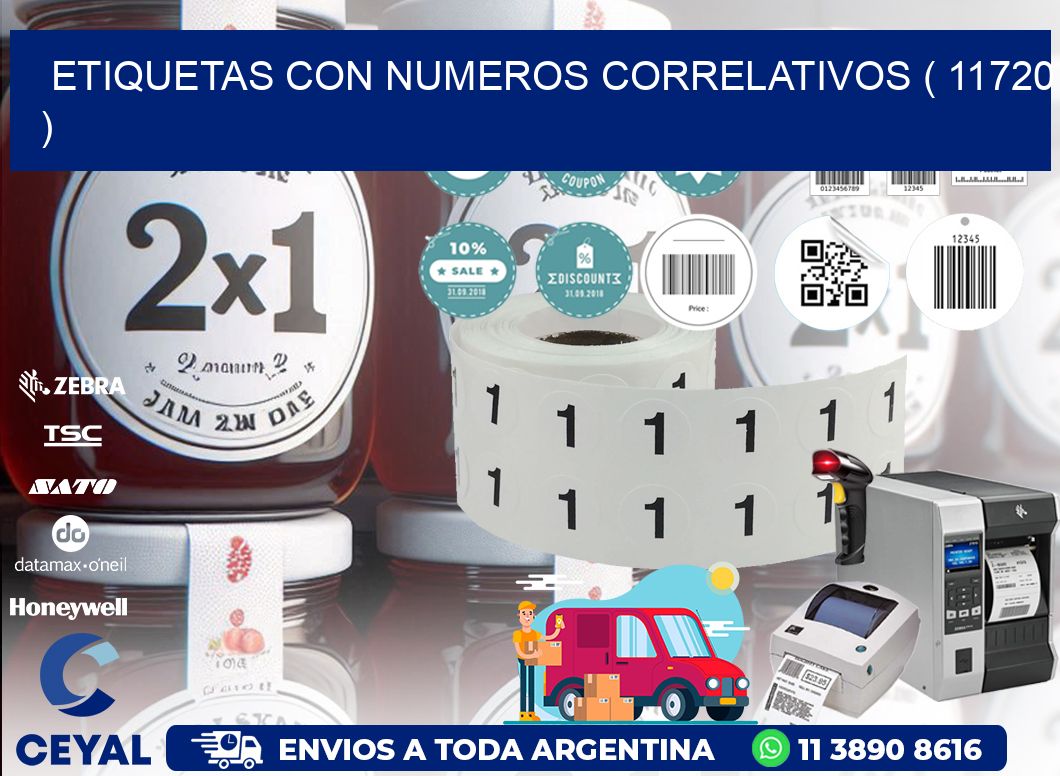 ETIQUETAS CON NUMEROS CORRELATIVOS ( 11720 )