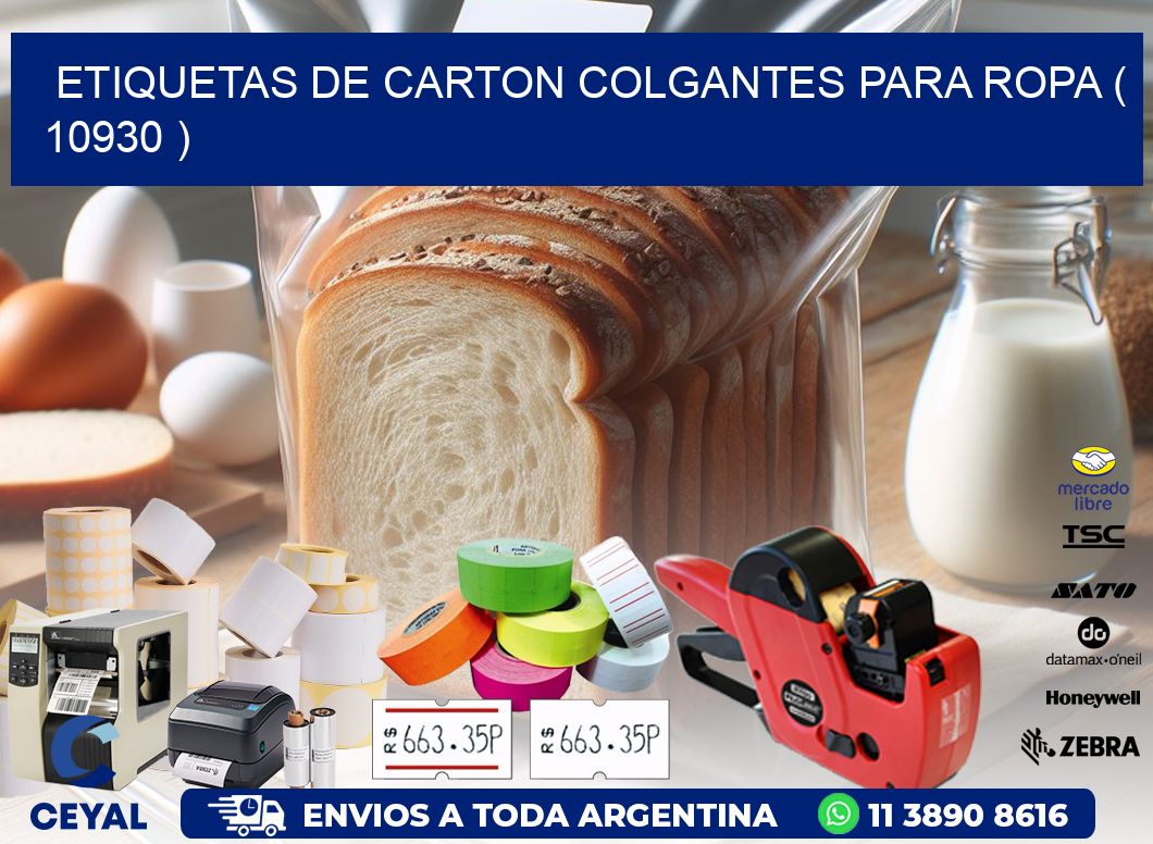 ETIQUETAS DE CARTON COLGANTES PARA ROPA ( 10930 )
