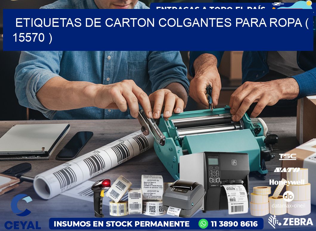 ETIQUETAS DE CARTON COLGANTES PARA ROPA ( 15570 )