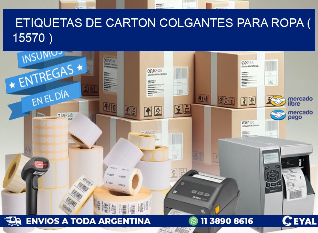 ETIQUETAS DE CARTON COLGANTES PARA ROPA ( 15570 )