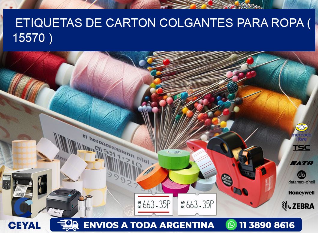 ETIQUETAS DE CARTON COLGANTES PARA ROPA ( 15570 )