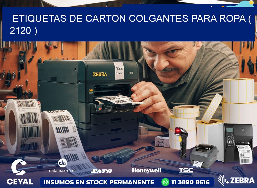 ETIQUETAS DE CARTON COLGANTES PARA ROPA ( 2120 )