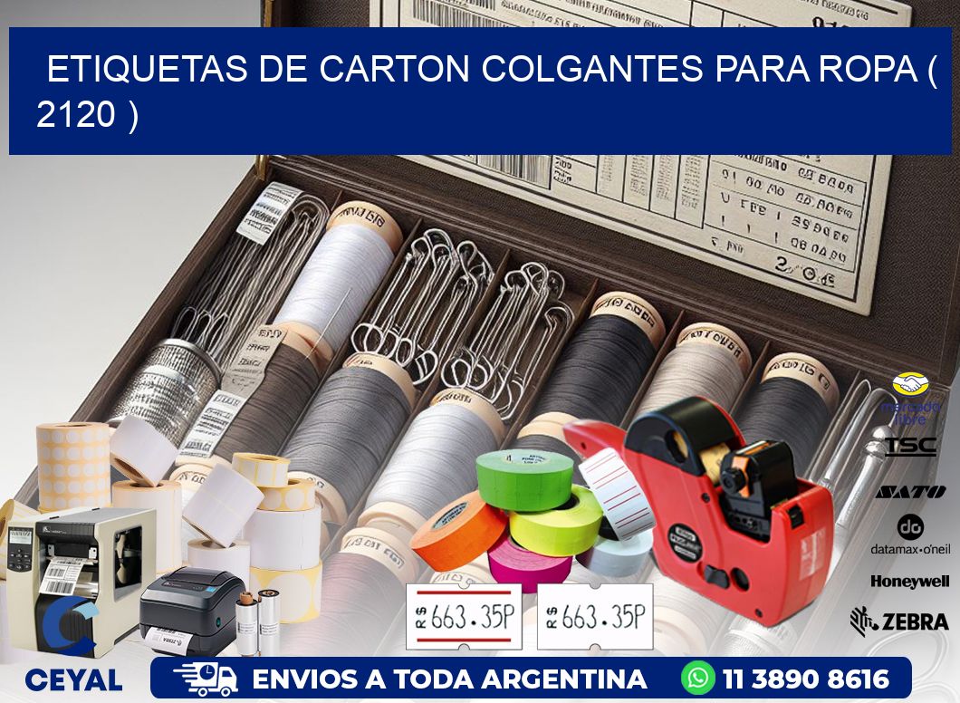 ETIQUETAS DE CARTON COLGANTES PARA ROPA ( 2120 )