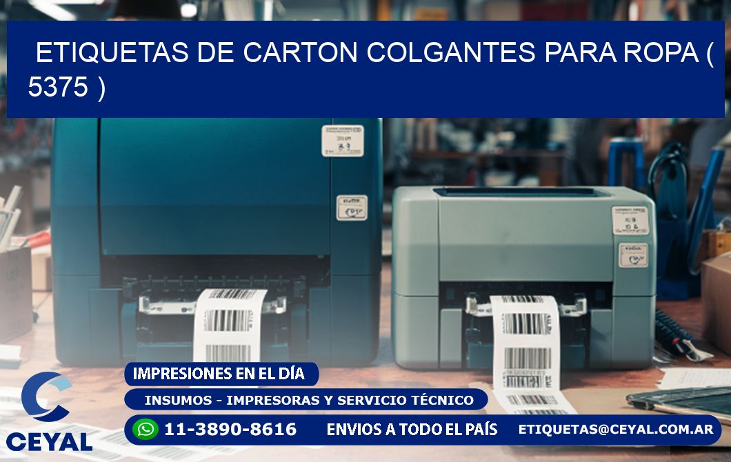 ETIQUETAS DE CARTON COLGANTES PARA ROPA ( 5375 )