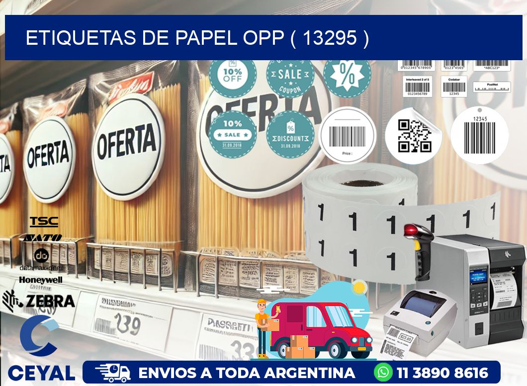 ETIQUETAS DE PAPEL OPP ( 13295 )