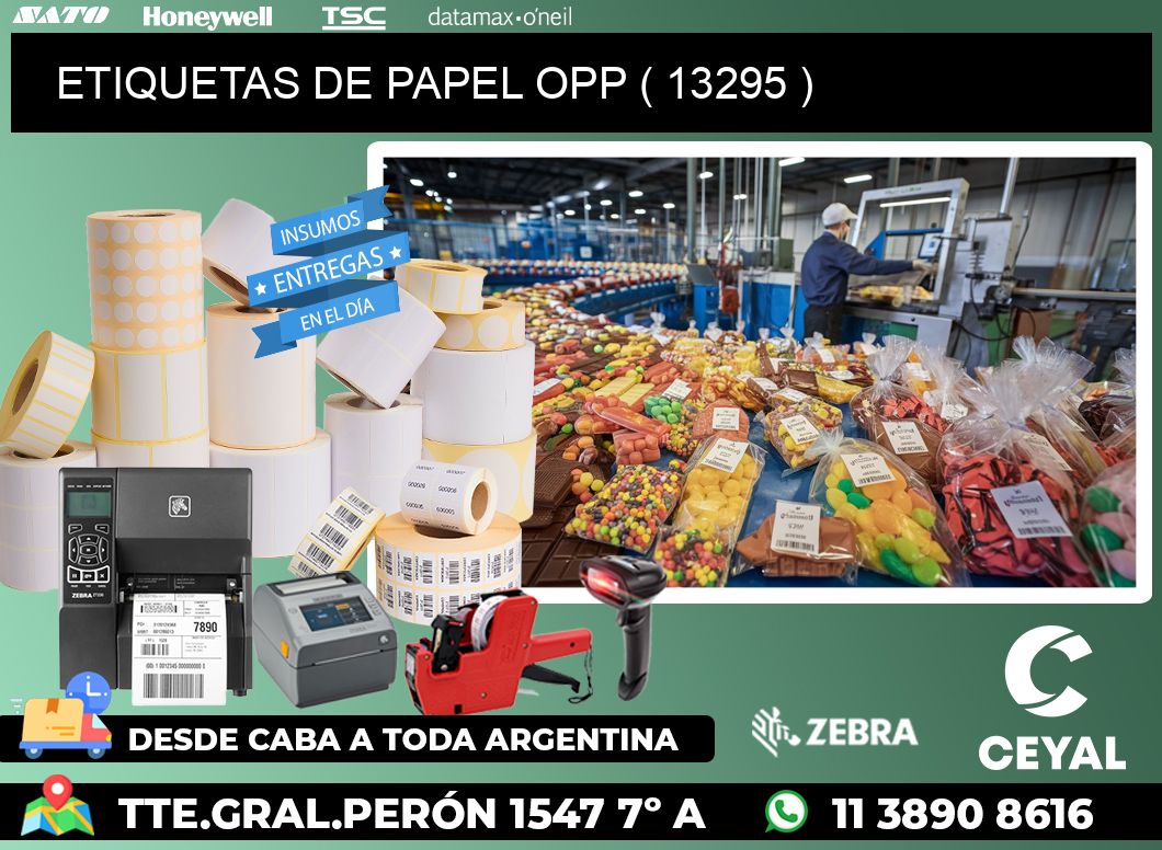 ETIQUETAS DE PAPEL OPP ( 13295 )