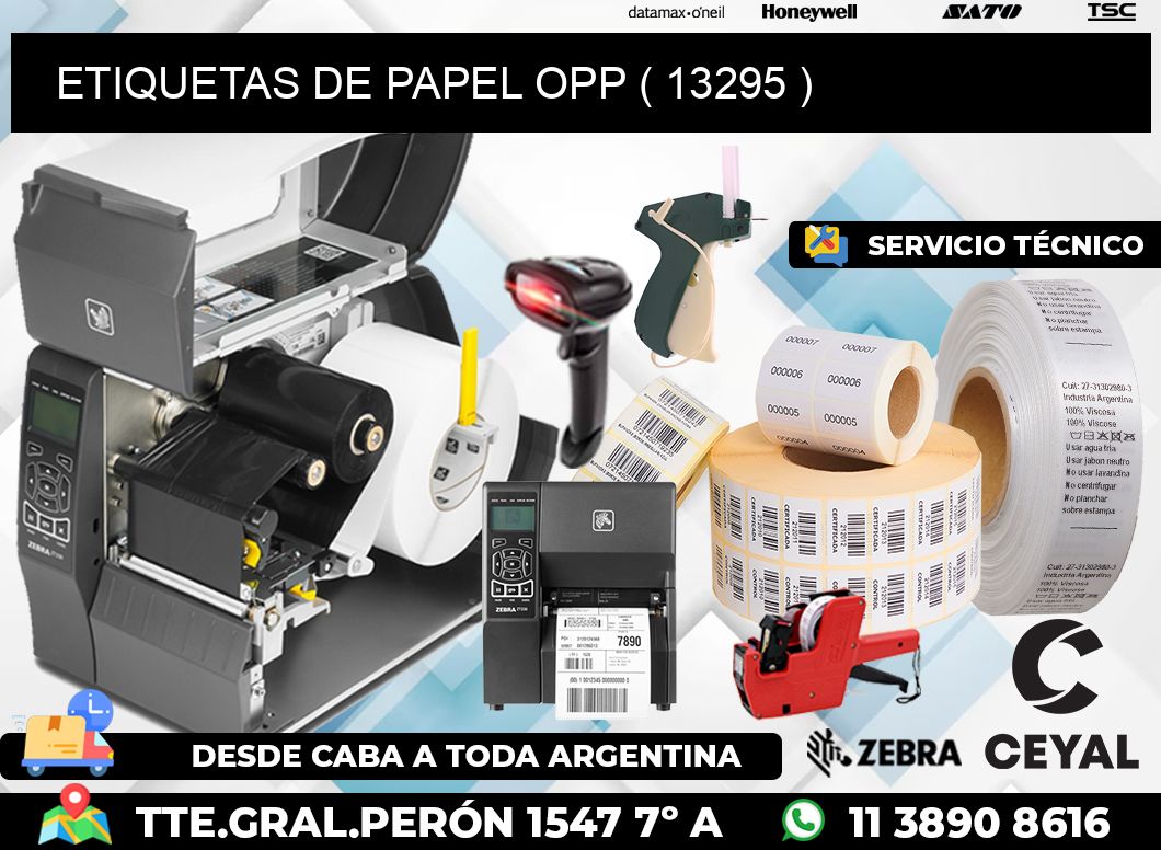 ETIQUETAS DE PAPEL OPP ( 13295 )