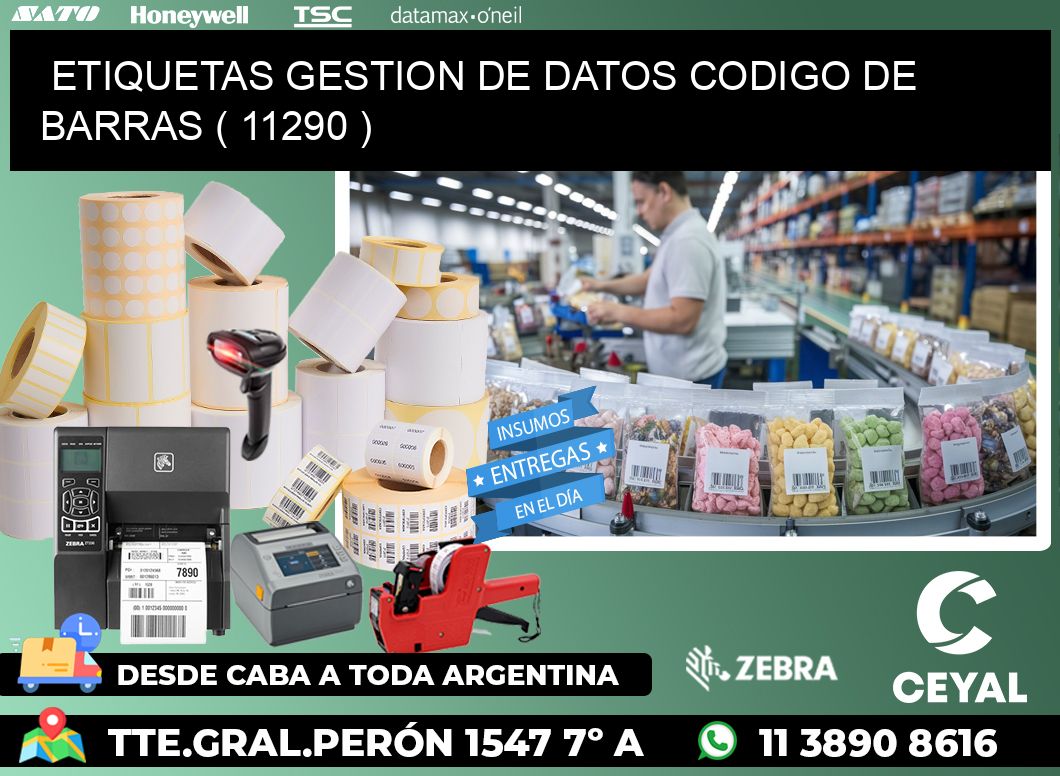 ETIQUETAS GESTION DE DATOS CODIGO DE BARRAS ( 11290 )