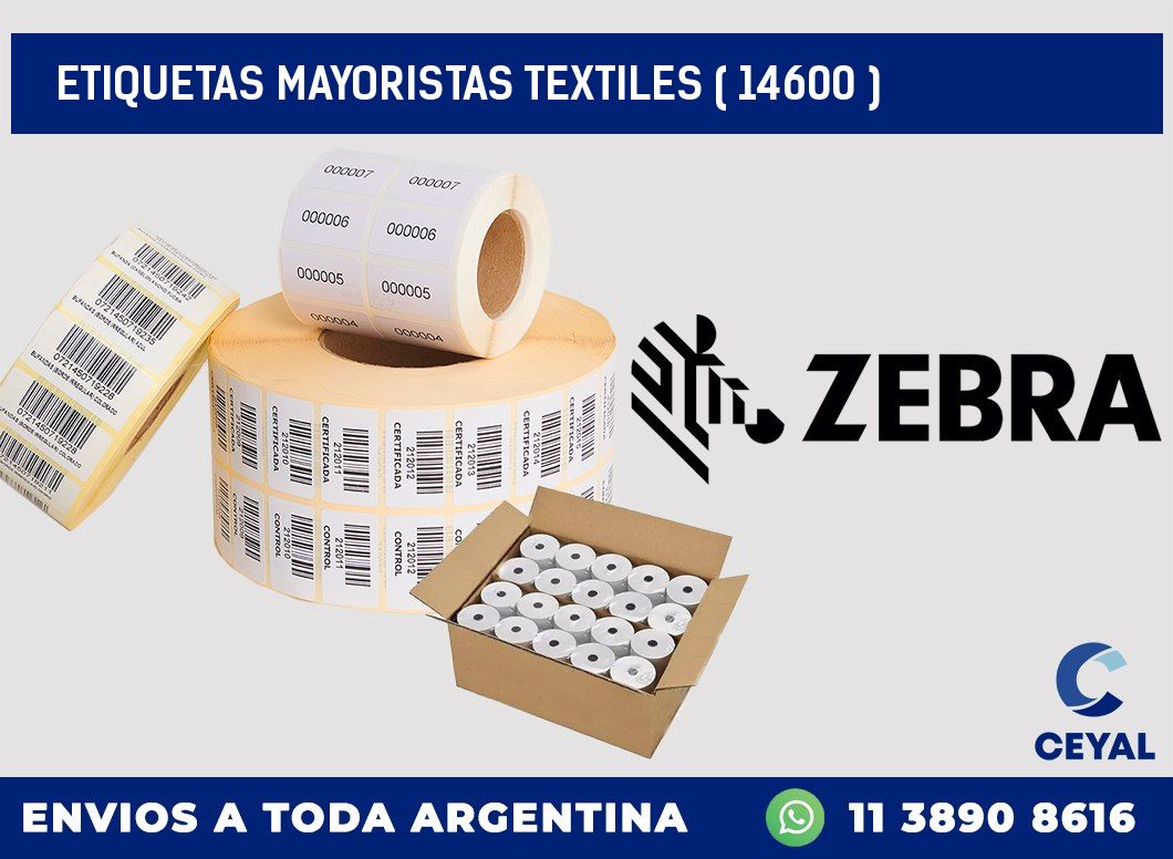 ETIQUETAS MAYORISTAS TEXTILES ( 14600 )