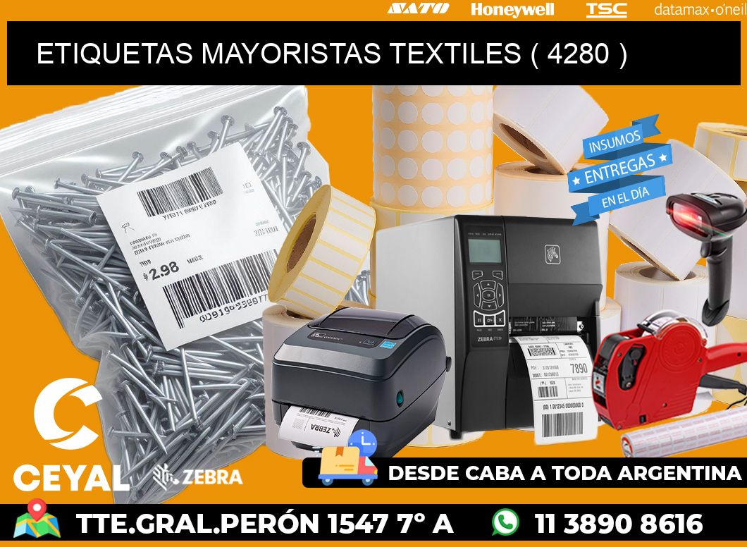 ETIQUETAS MAYORISTAS TEXTILES ( 4280 )