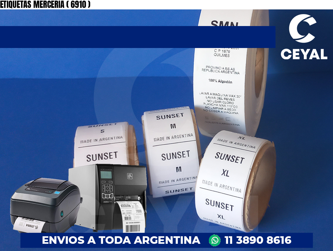 ETIQUETAS MERCERIA ( 6910 )