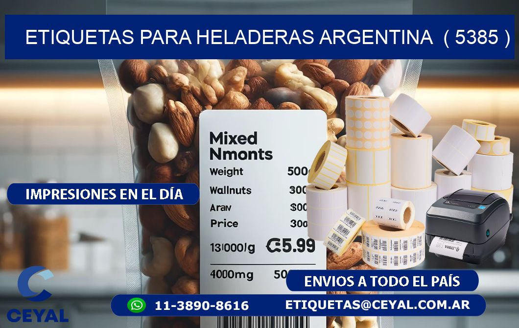 ETIQUETAS PARA HELADERAS ARGENTINA  ( 5385 )