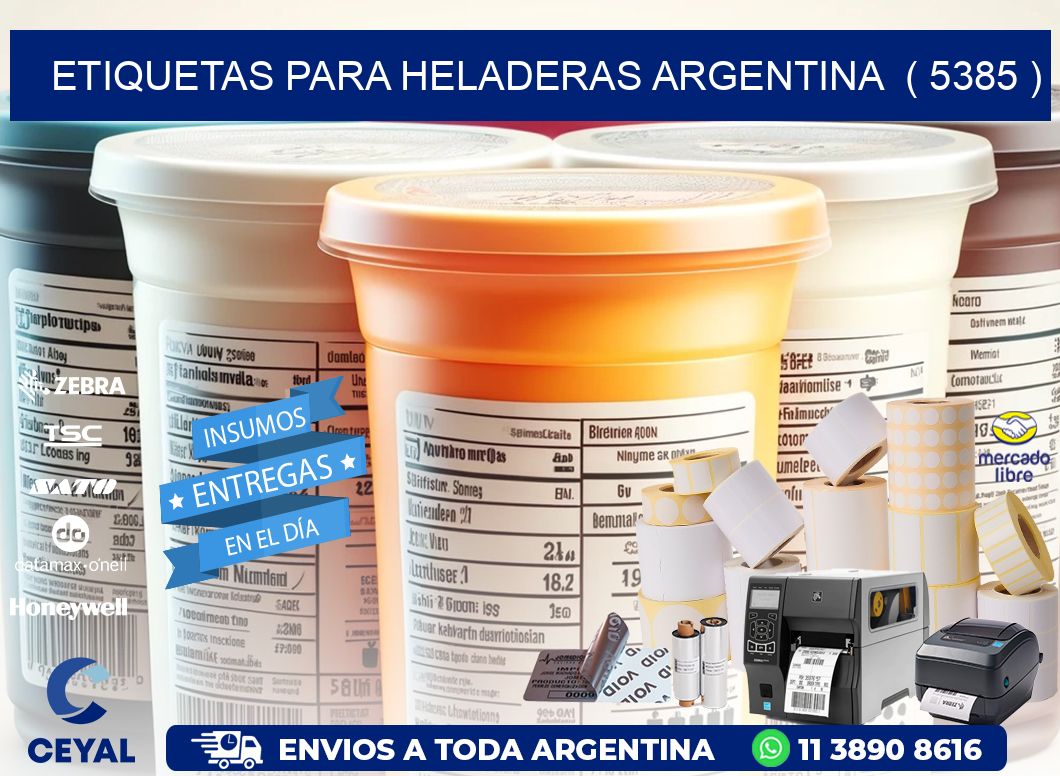 ETIQUETAS PARA HELADERAS ARGENTINA  ( 5385 )