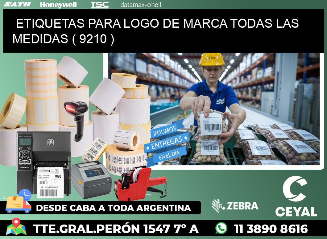 ETIQUETAS PARA LOGO DE MARCA TODAS LAS MEDIDAS ( 9210 )