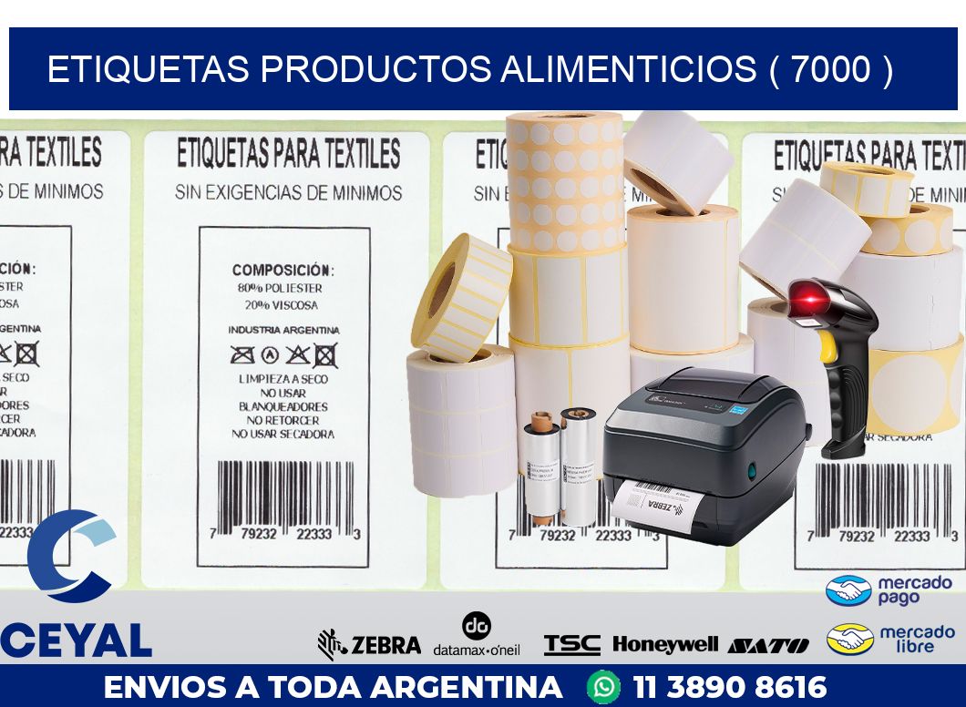 ETIQUETAS PRODUCTOS ALIMENTICIOS ( 7000 )
