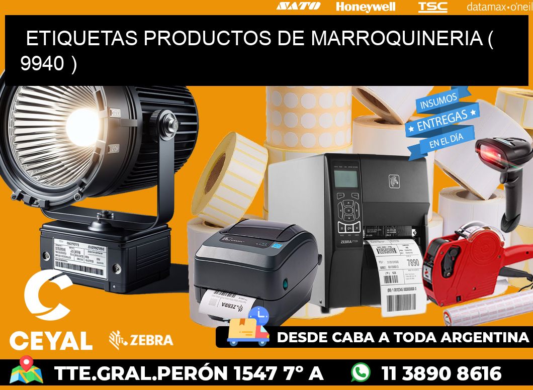 ETIQUETAS PRODUCTOS DE MARROQUINERIA ( 9940 )