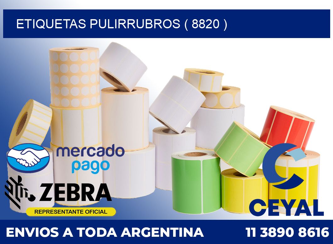 ETIQUETAS PULIRRUBROS ( 8820 )