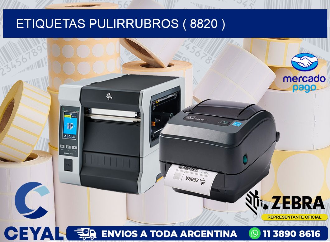 ETIQUETAS PULIRRUBROS ( 8820 )