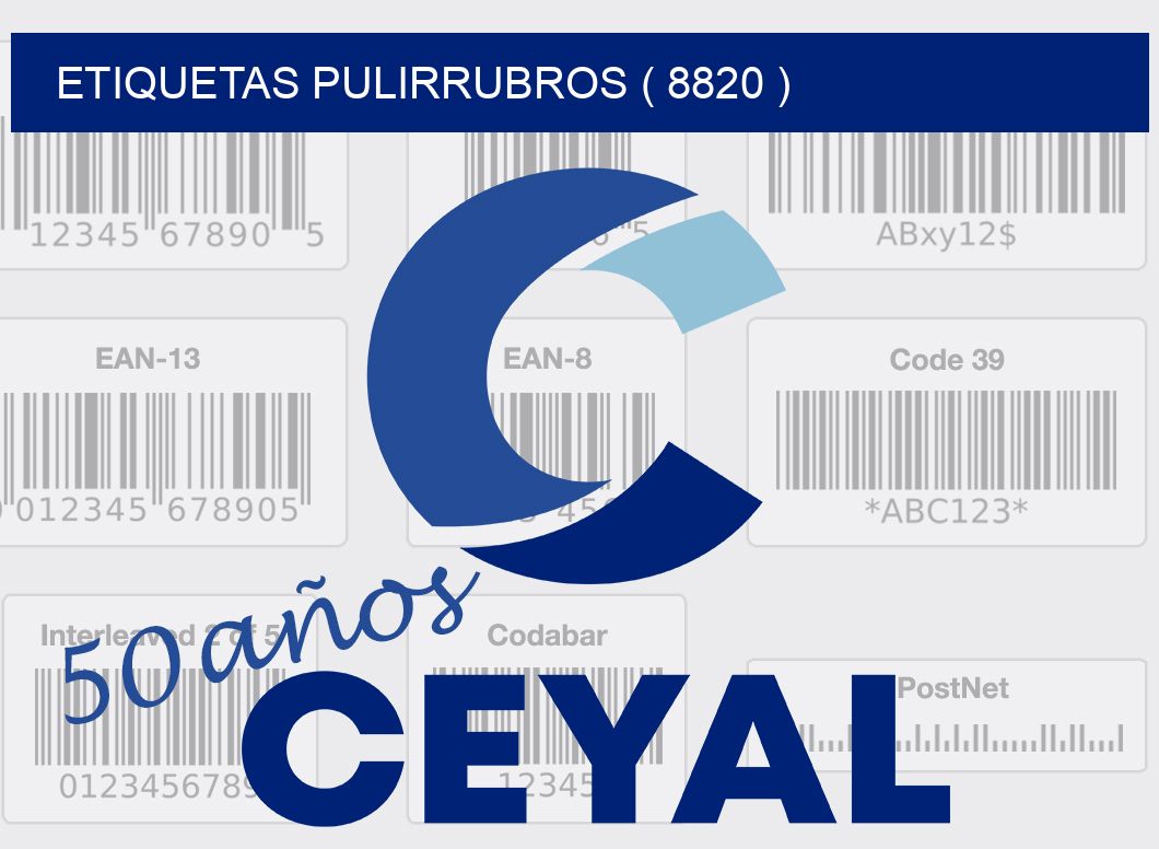 ETIQUETAS PULIRRUBROS ( 8820 )