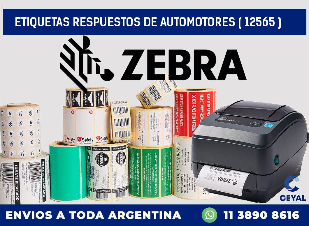 ETIQUETAS RESPUESTOS DE AUTOMOTORES ( 12565 )