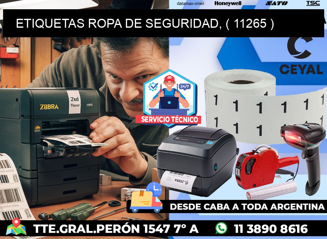 ETIQUETAS ROPA DE SEGURIDAD, ( 11265 )