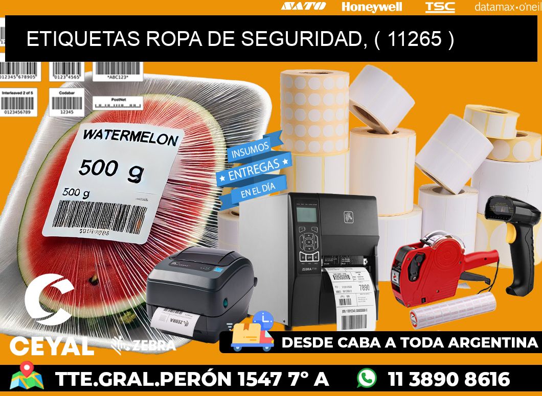 ETIQUETAS ROPA DE SEGURIDAD, ( 11265 )