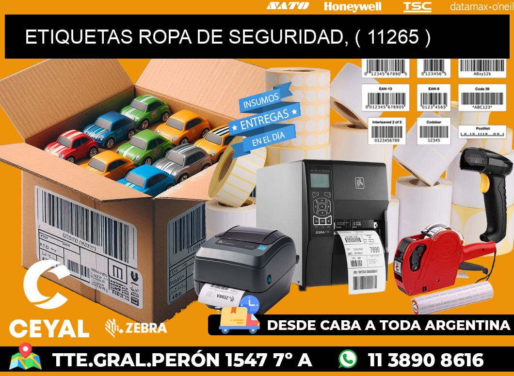 ETIQUETAS ROPA DE SEGURIDAD, ( 11265 )