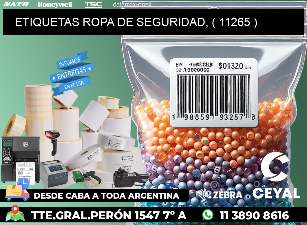 ETIQUETAS ROPA DE SEGURIDAD, ( 11265 )