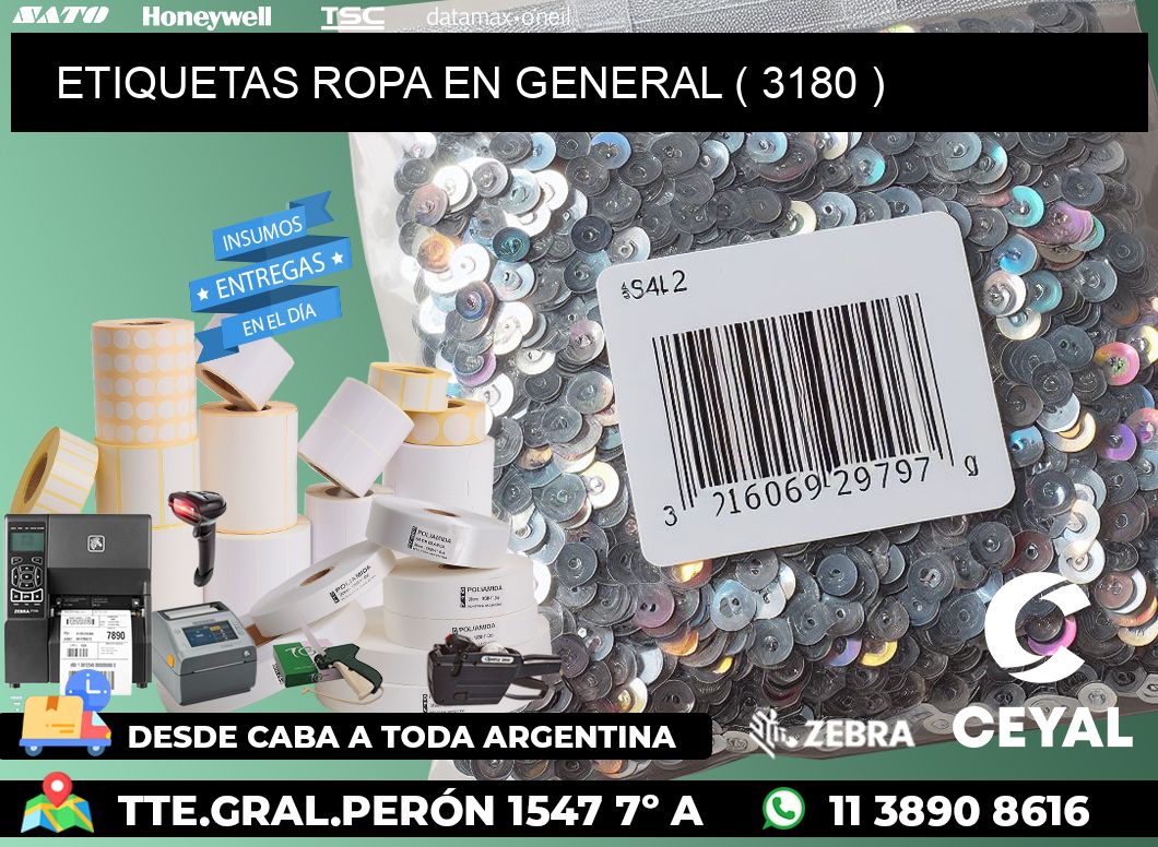 ETIQUETAS ROPA EN GENERAL ( 3180 )