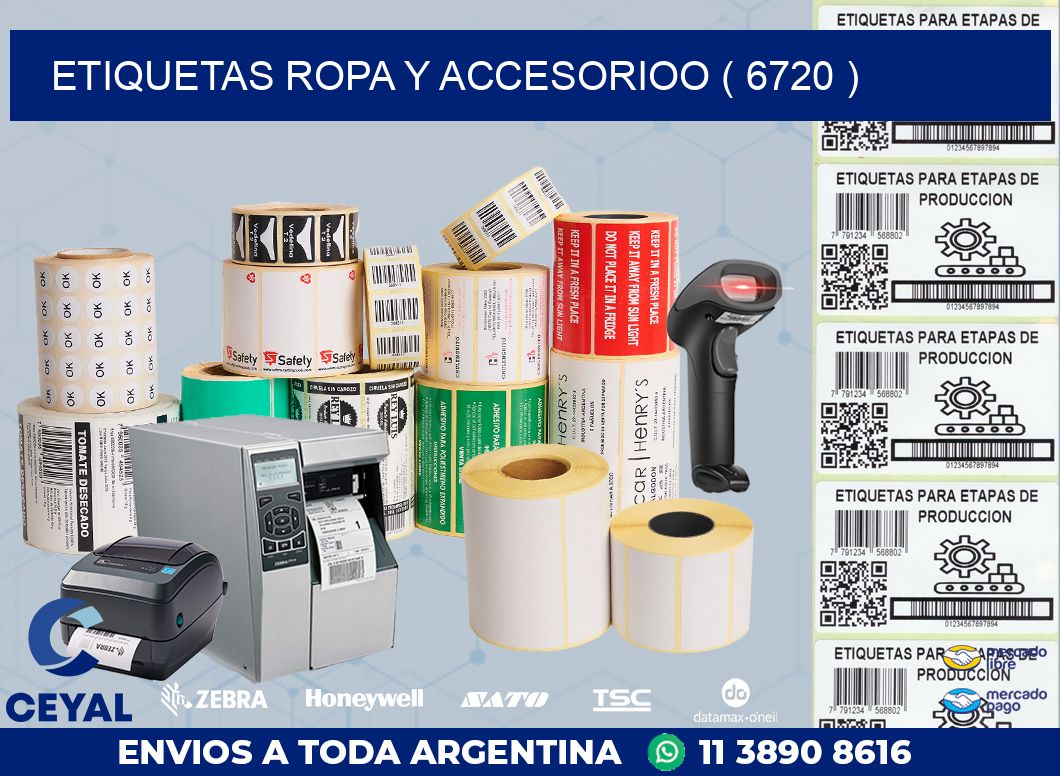 ETIQUETAS ROPA Y ACCESORIOO ( 6720 )